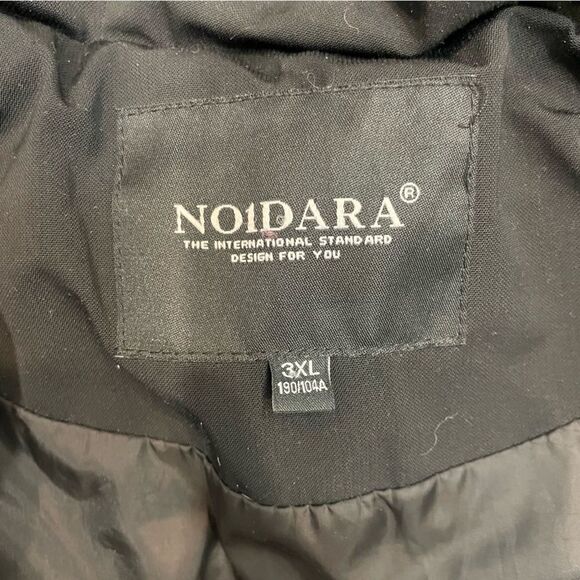 No1Dara Black Minimalist Long Down Puff Coat Puffer Jacket Parka - Picture 7 of 9